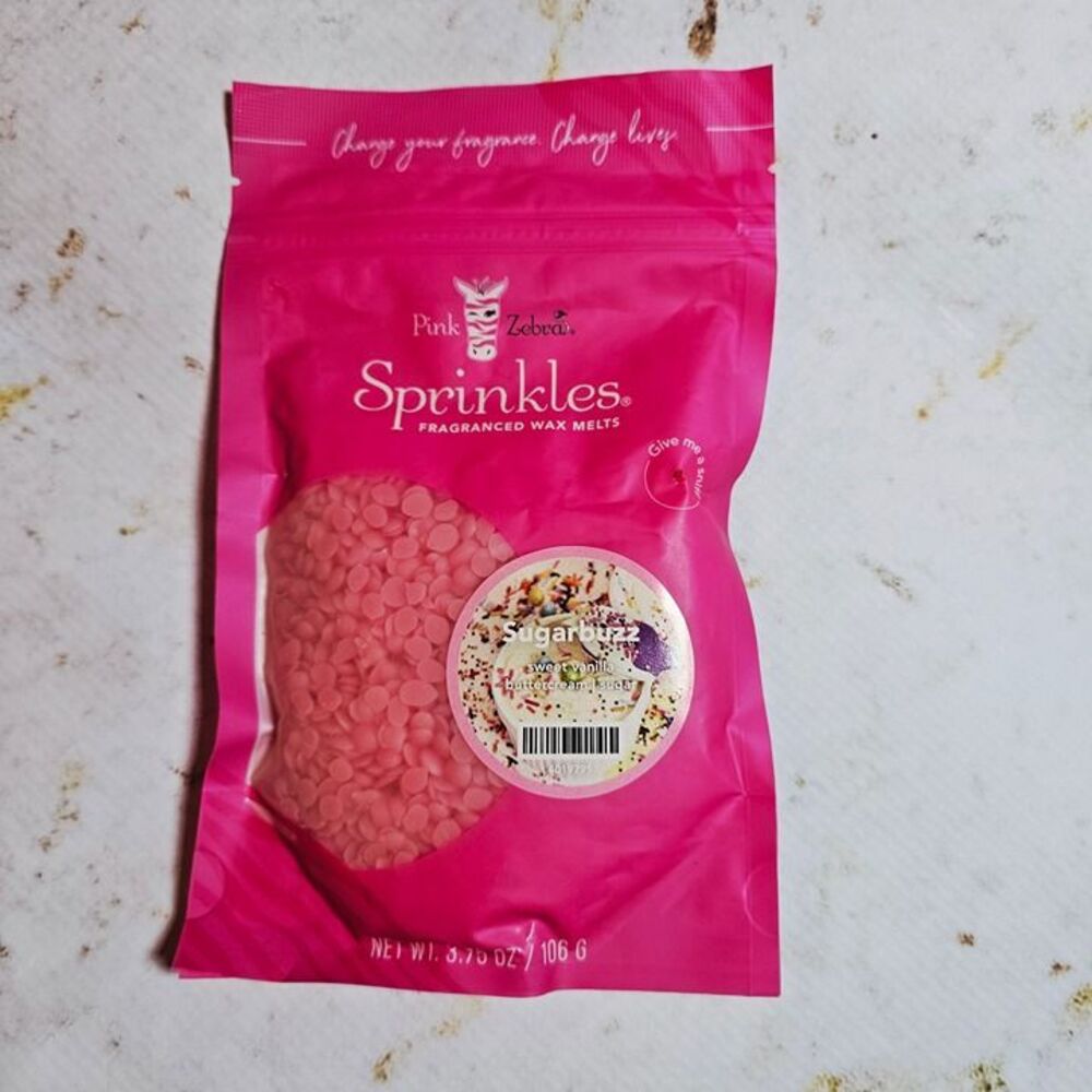 NEW Pink Zebra Sprinkles Sugarbuzz Wax Melts 3.75oz | Sweet Vanilla Buttercream
